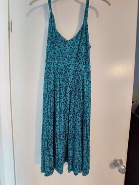 torrid Teal Blue Floral Midi Dress